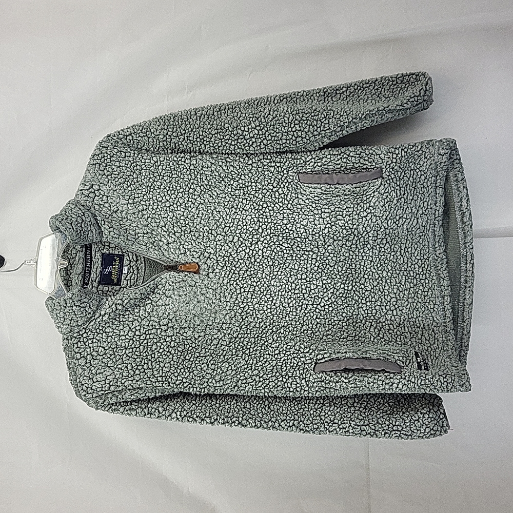 SIMPLY SOUTHERN Tried & True Gray Fuzzy Faux Sherpa Pullover Jacket